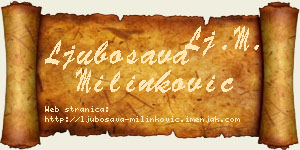 Ljubosava Milinković vizit kartica